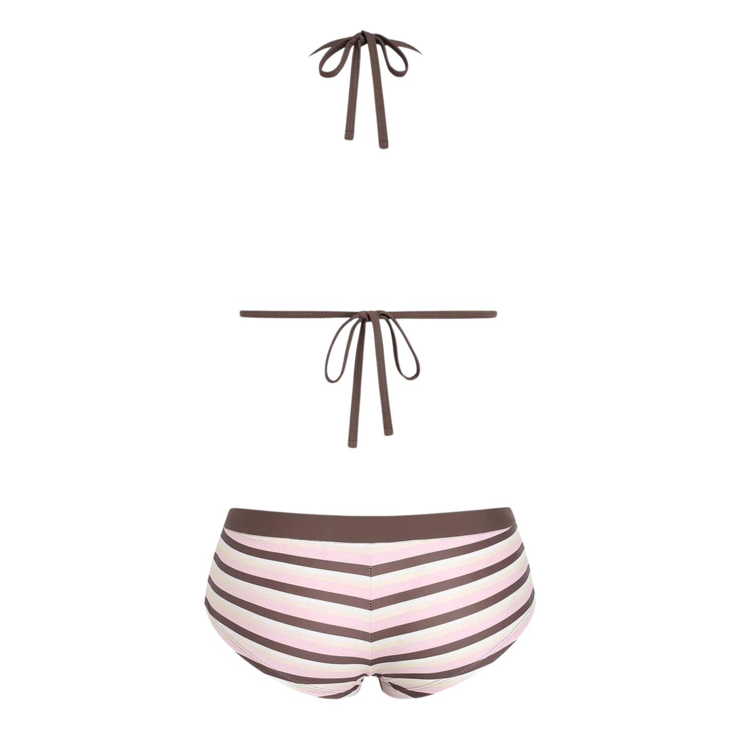 Brown Sugar® Striped Boyshort Bikini Set