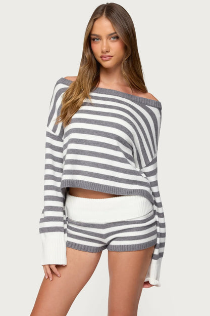 Safari® Oversized Striped Knit Set
