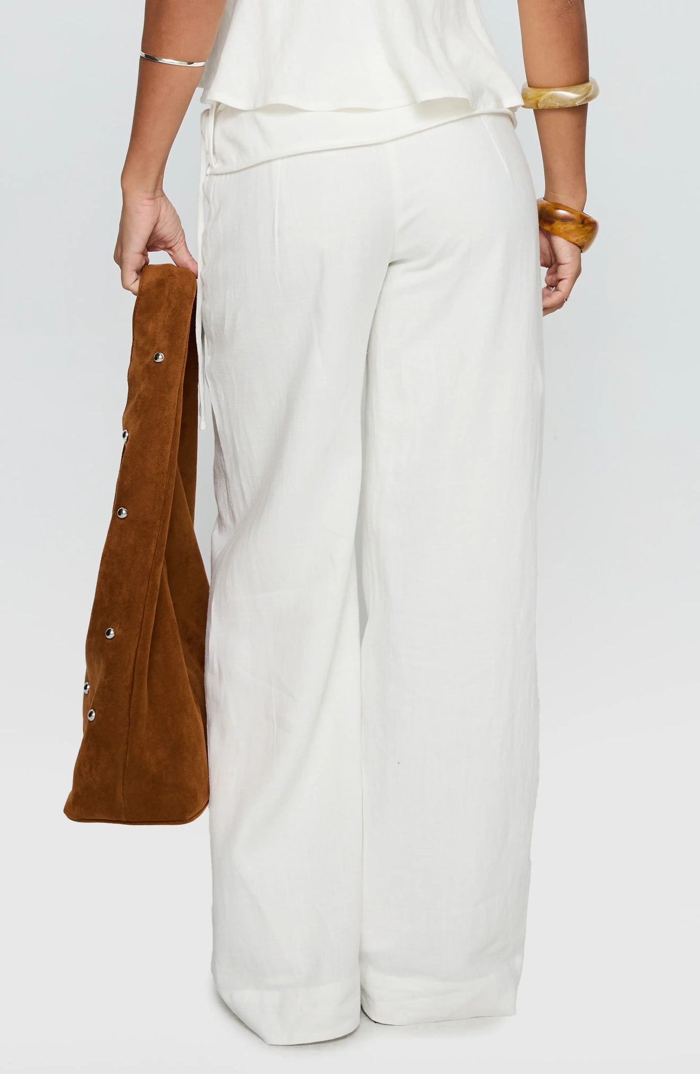 Gold Star® Tie Linen Blend Pants